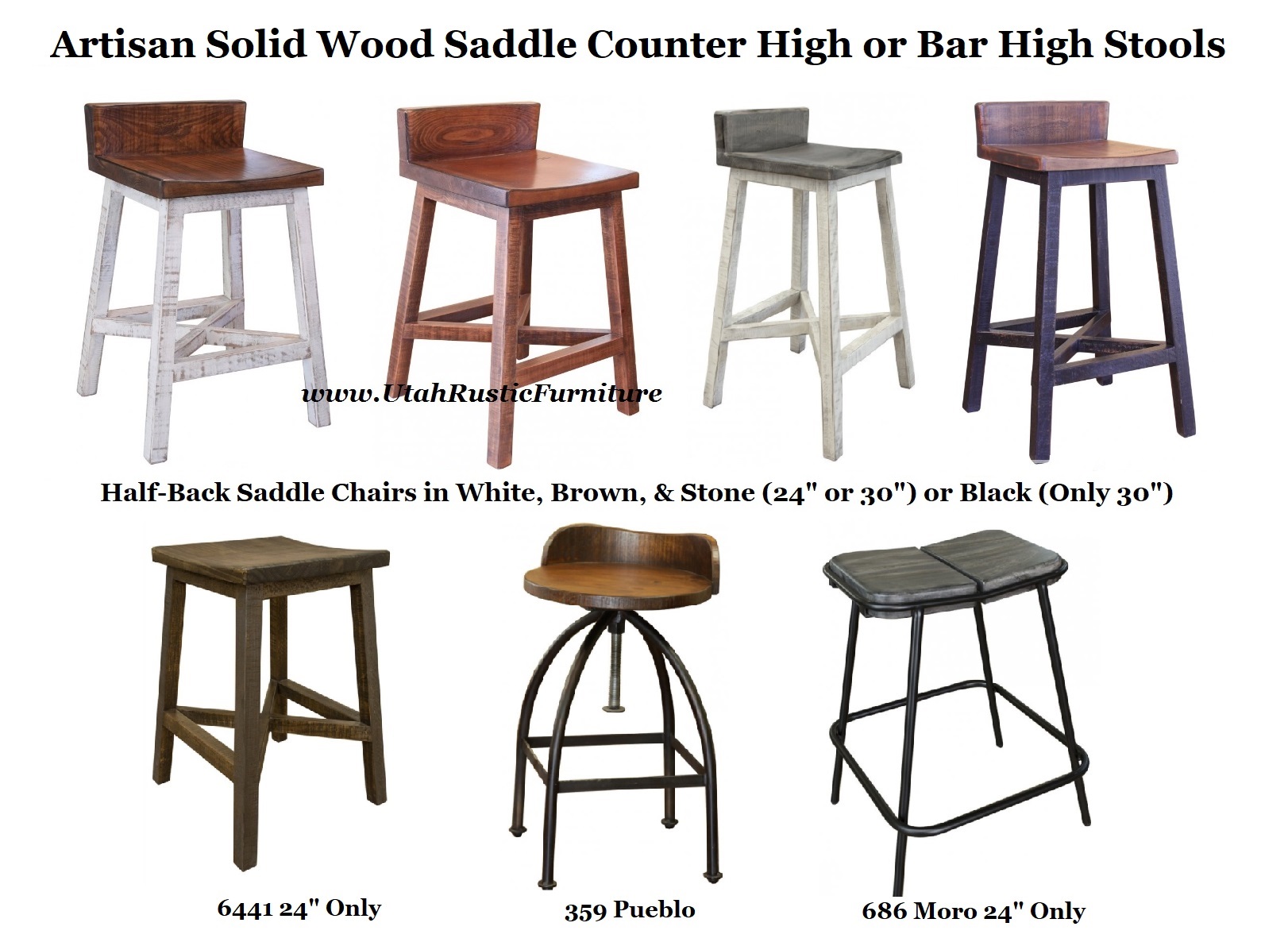 Half store back stools